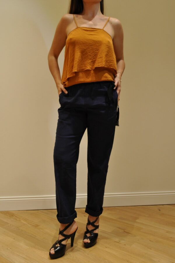 FORTE FORTE – pantalone lino fiammato