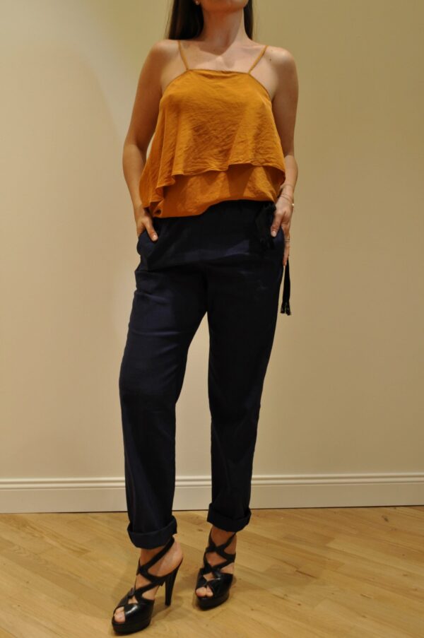 FORTE FORTE – pantalone lino fiammato