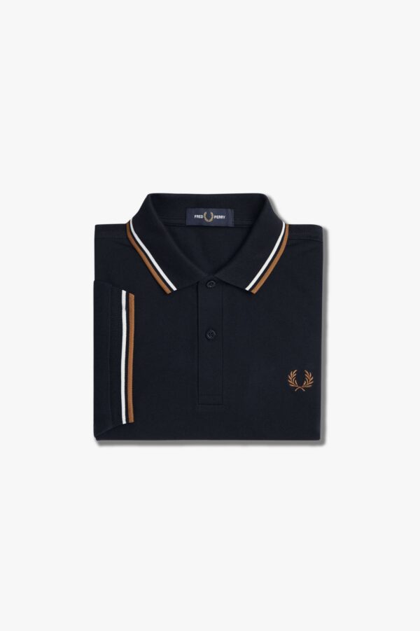 FRED PERRY – POLO M/M BLU CARAMELLO