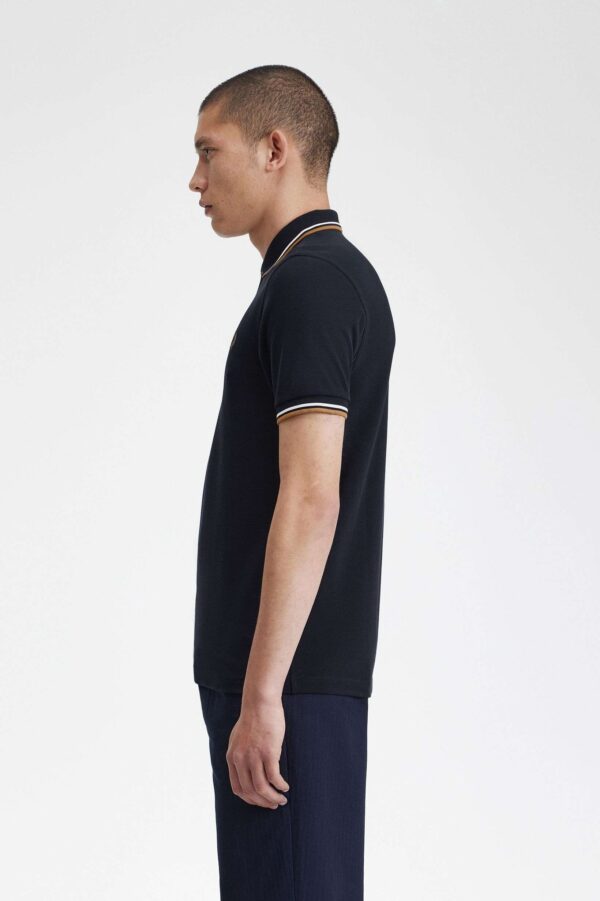 FRED PERRY – POLO M/M BLU CARAMELLO
