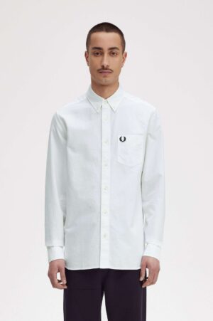 FRED PERRY – CAMICIA OXFORD BIANCO