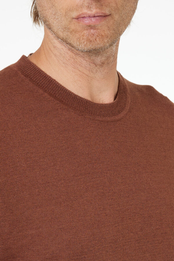 PAOLO PECORA MILANO – T-SHIRT LINO TERRA