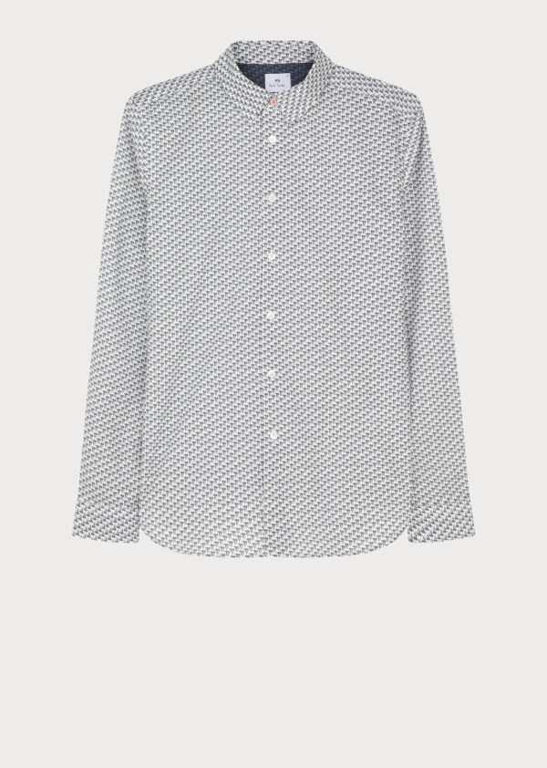 PAUL SMITH – CAMICIA FIORELLINO BLU BIANCO