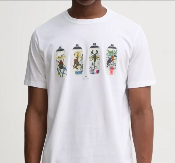PAUL SMITH – T-SHIRT SPRAY ANIMALS BIANCO