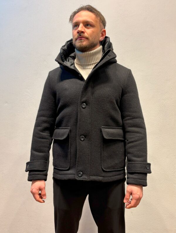 RENAVINE – PARKA CORTO CAPP NERO