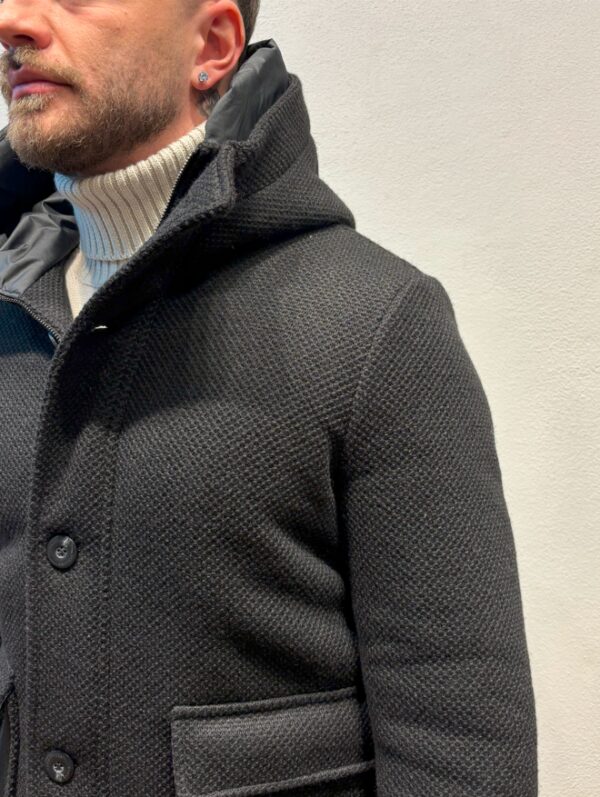 RENAVINE – PARKA CORTO CAPP NERO