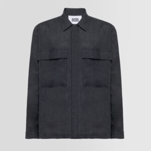 ALPHA STUDIO – OVER SHIRT LINO ASFALTO