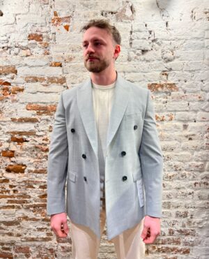 AMARANTO – GIACCA DOPPIO PETTO GRIGIO
