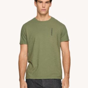 DONDUP – T-SHIRT COT FIAMMATO VERDE