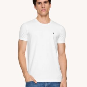DONDUP – T-SHIRT LOGO D BIANCO