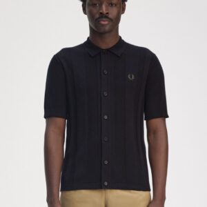 FRED PERRY – POLO CAMICIA M/M NERO