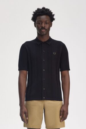 FRED PERRY – POLO CAMICIA M/M NERO