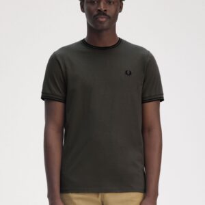 FRED PERRY – T-SHIRT BORDINO VERDE