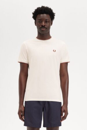 FRED PERRY – T-SHIRT BORDINO PANNA NERO