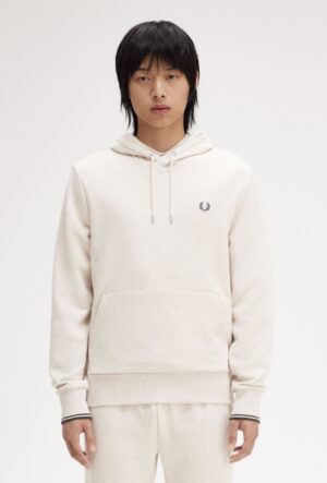 FRED PERRY – FELPA CAPPUCCIO PANNA