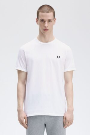 FRED PERRY – T-SHIRT BASIC BIANCO
