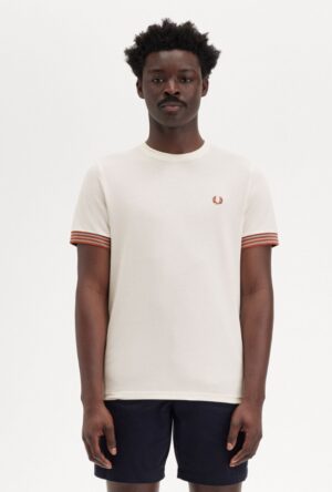 FRED PERRY – T-SHIRT PIQUET PANNA