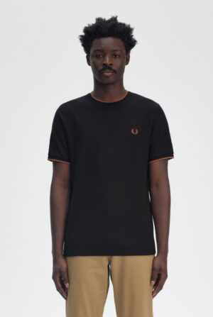 FRED PERRY – T-SHIRT CREPE BLU