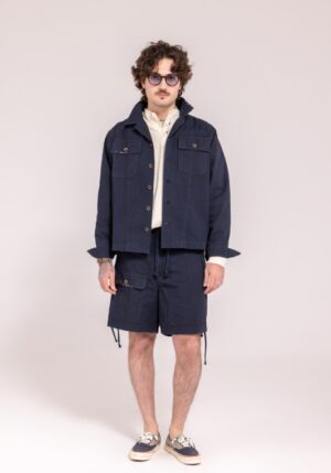 FRONT STREET 8 – OVER SHIRT RICAMO BLU