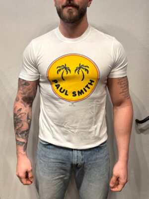 PAUL SMITH – T-SHIRT PALMA BIANCO