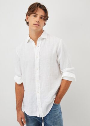ROY ROGERS – CAMICIA LINO BIANCO