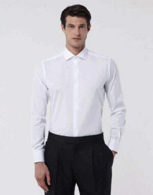 XACUS – CAMICIA BOTTONE COP BIANCO