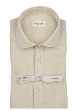 TINTORIA MATTEI – CAMICIA LINO SABBIA