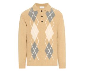 PAOLO PECORA MILANO – MAGLIA POLO  BEIGE GRIGIO