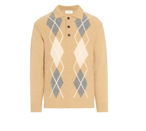 PAOLO PECORA MILANO – MAGLIA POLO  BEIGE GRIGIO