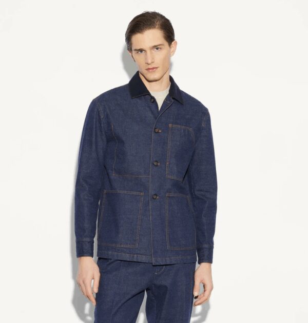 PAOLO PECORA MILANO – GIUBBOTTO DENIM INDACO