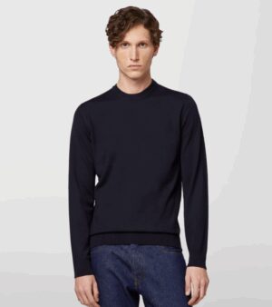 ALPHA STUDIO – GIROCOLLO MERINOS BLU
