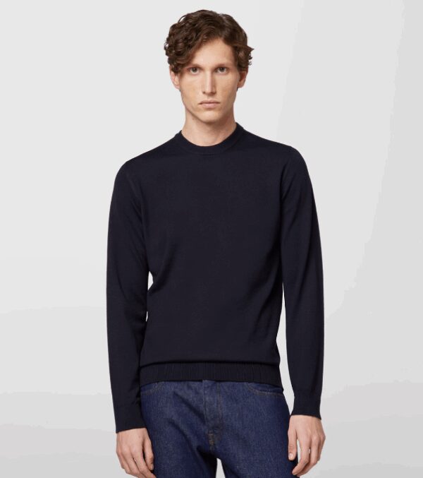 ALPHA STUDIO – GIROCOLLO MERINOS BLU