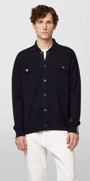 ALPHA STUDIO – CAMICIA M/L TASCHE BLU