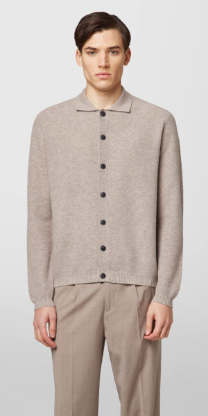 ALPHA STUDIO – CAMICIA MICROPUNTO GREIGE