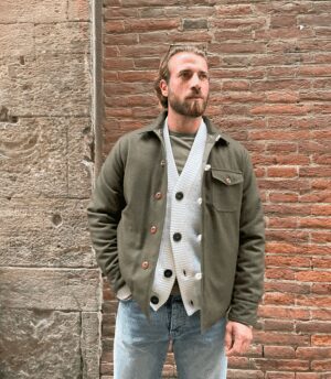 AMARANTO – CARDIGAN COSTE PANNA