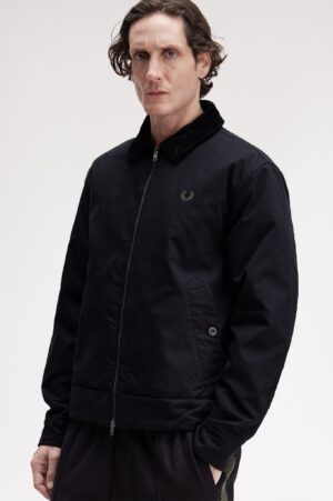 FRED PERRY – CABAN JACKET COTTON NERO