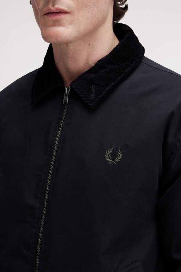 FRED PERRY – CABAN JACKET COTTON NERO