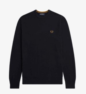 FRED PERRY – GIROCOLLO MERINOS BLU