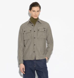 PAOLO PECORA MILANO – OVERSHIRT QUADRO CAMMELLO