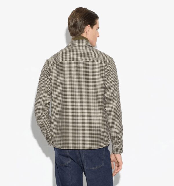 PAOLO PECORA MILANO – OVERSHIRT QUADRO CAMMELLO