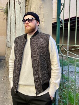 QB24 – GILET LAVORATO NERO
