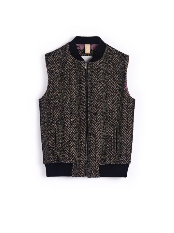 QB24 – GILET LAVORATO NERO