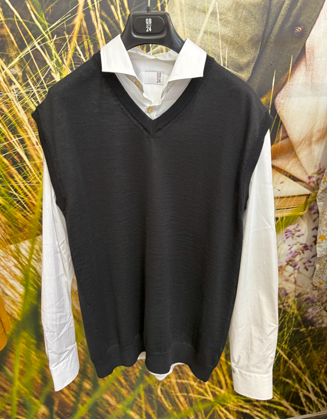 QB24 - GILET GIROCOLLO NERO QB24 – GILET GIROCOLLO NERO