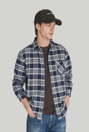 ROY ROGERS – CAMICIA FLANELLA BLU