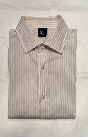 XACUS – CAMICIA RIGA MELANGE SABBIA
