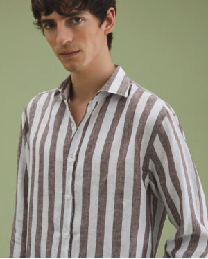 XACUS – CAMICIA RIGONE MORO