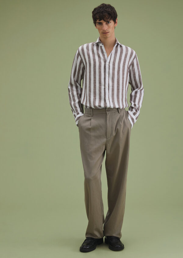 XACUS – CAMICIA RIGONE MORO