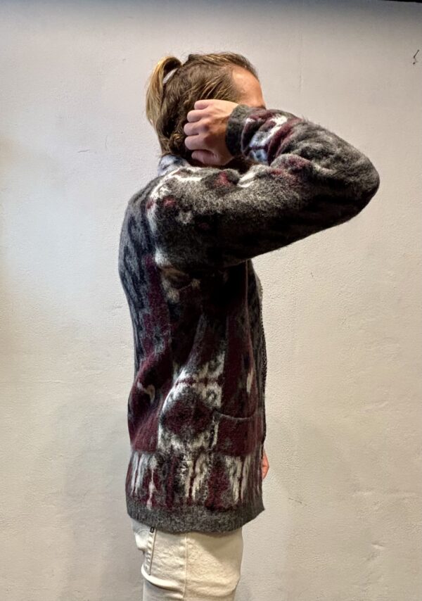 AMARANTO – CARDIGAN JACQUARD GRIGIO