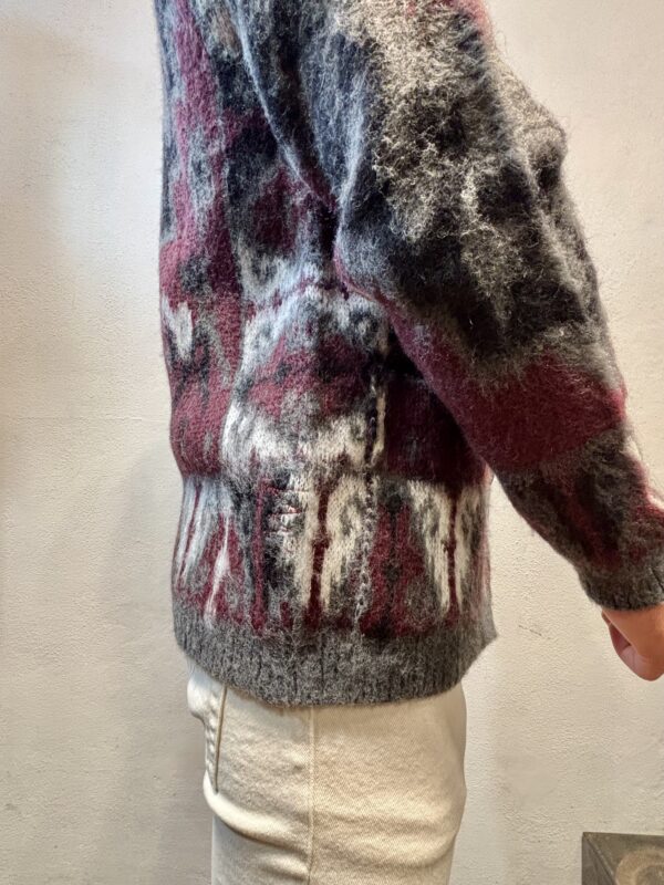 AMARANTO – CARDIGAN JACQUARD GRIGIO