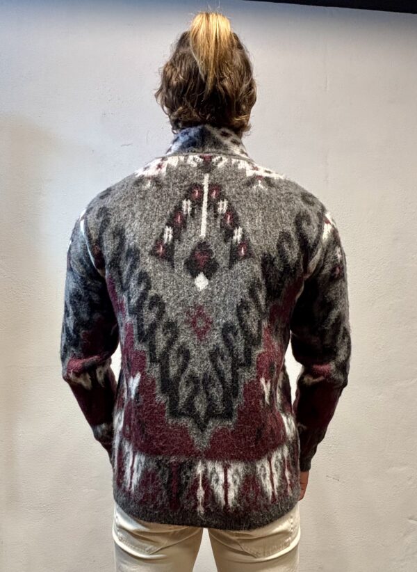 AMARANTO – CARDIGAN JACQUARD GRIGIO